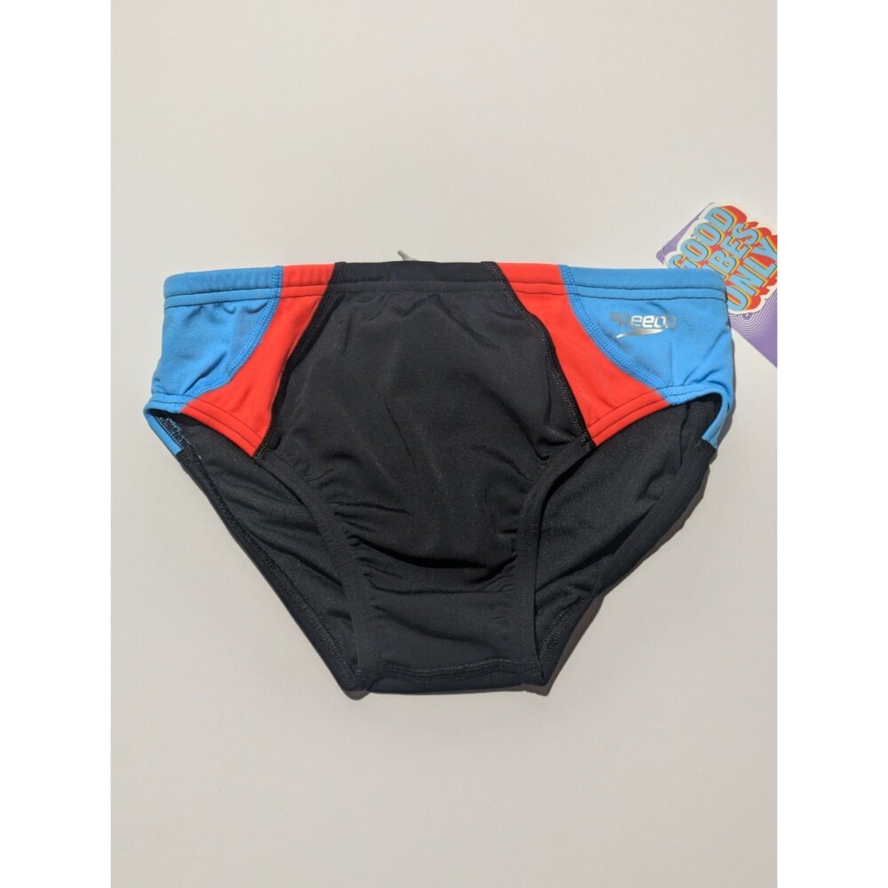 Speedo Eco Endurance Good Vibes Only Siren Red Swim Brief Men's Size 28